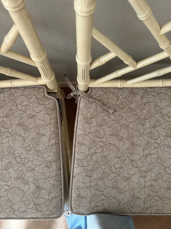 Image 1 of 4 x Faux bamboo stoelen 