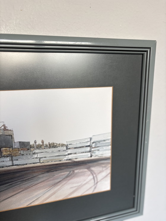 Image 1 of Original Industrial Watercolor Painting by Dorien Uitenboogaard (1987) – Framed (51x36cm)
