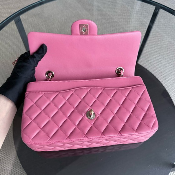 Image 1 of Chanel Classic Flap Medium - Special Valentine Edition 25cm Quilted Lambskin Pink Gold Hardware Series 19