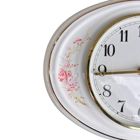 Image 1 of Wallendorfer Porzellan porcelain wall clock, Germany 1980s quartz