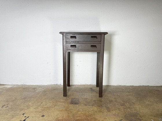 Image 1 of 1930s Vintage Oak Console Table Side Table Console Table