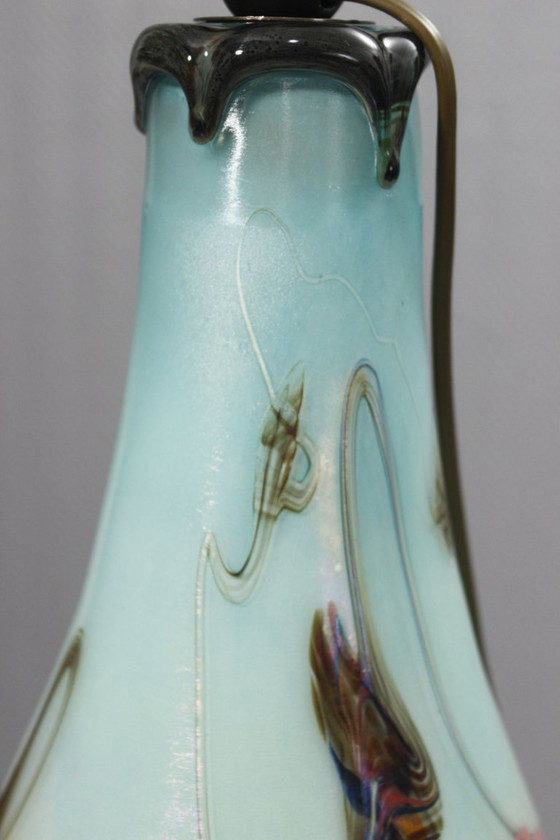 Image 1 of Pascal Guyot & Bernard Aconito in Biot - Large glass paste lamp base, 1990