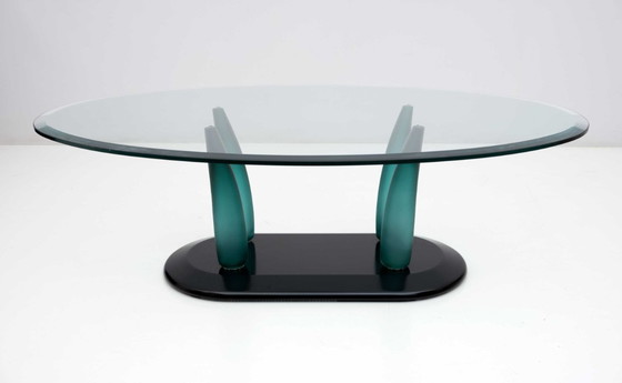 Image 1 of Vintage Italian Murano Glass Coffee Table by Seguso, 1989