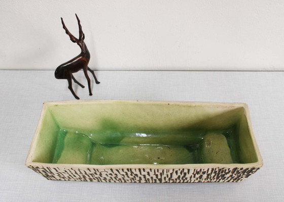 Image 1 of Pot à cactus vintage - Adli Reuver. Jardinière rétro en céramique - XXL