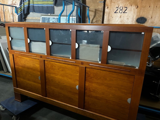 2 Giorgetti Abacus Sideboards – Buffetschränke, Holz, Glas (photo 10 of 13)