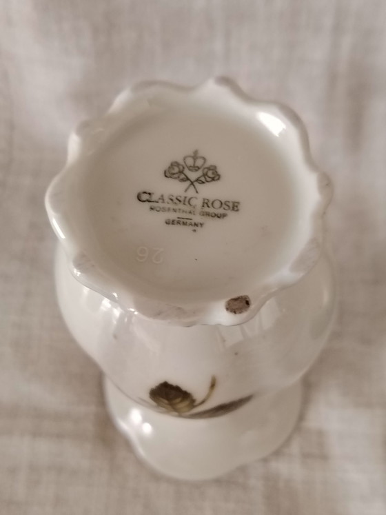 Rosenthal Classic Rose Vintage Moss Rose Porcelain Vase, Multi Color (photo 4 of 6)