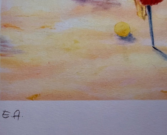 Image 1 of Serge Desnoyers: "Activité a la plage." Color lithograph, hand-signed and signed E.A.