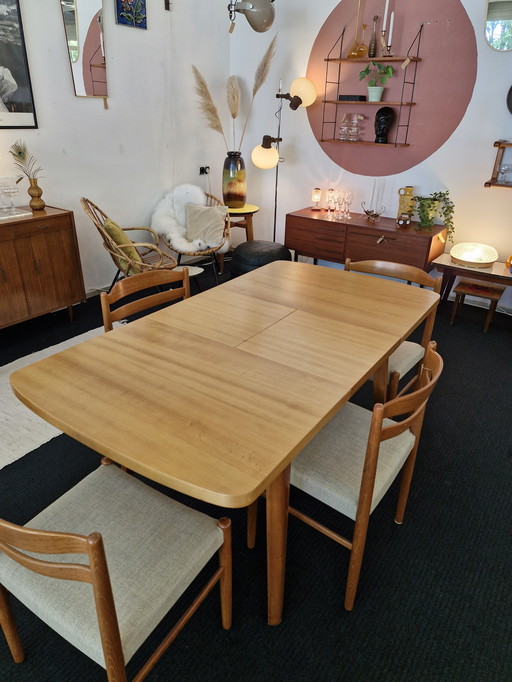 Vintage Dining Table 1970s Extendable