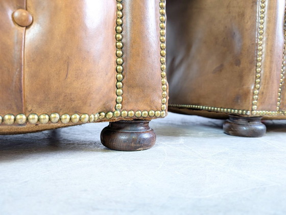Image 1 of 2x Original handgefertigte Chesterfield Sessel England 1920 Antik