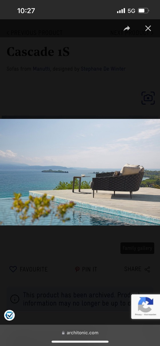 Image 1 of Lounge set Manutti model cascade