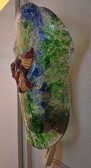 Murano glass wall lights with fish Alfredo Barbini 1970