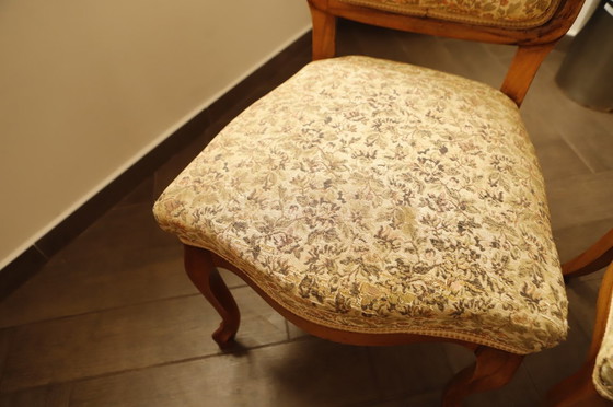 Image 1 of Vintage Salon Sofa Set with Floral Upholstery 