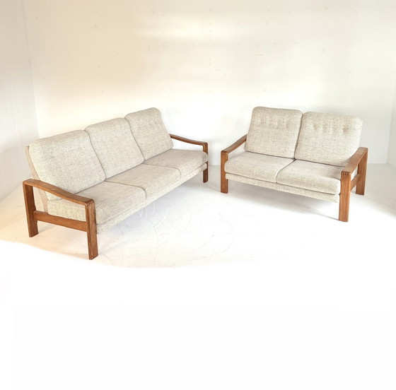 Image 1 of Set da soggiorno vintage a 2 e 3 posti EMC Møbler '70