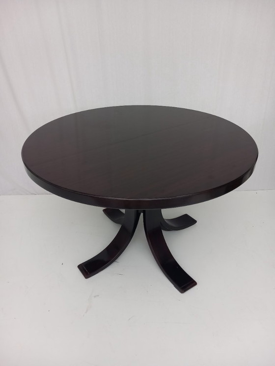 Image 1 of Table ronde en bois à rallonge, années 60