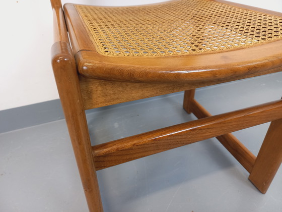 Image 1 of Vintage sled chair in beechwood and cane from the 70s and 80s