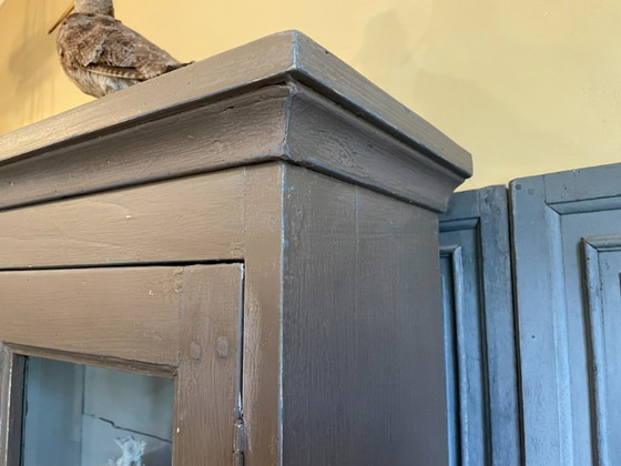 Image 1 of Display cabinet, china cabinet, collection cabinet with drawer, French antique