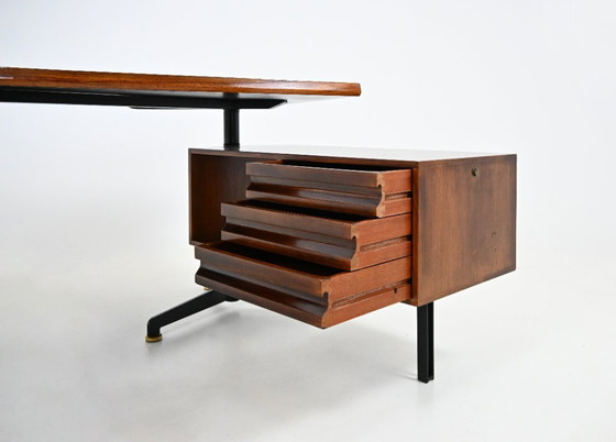 T96 Desk Boomerang by Osvaldo Borsani for Tecno, 1960s – Metal, Wood (photo 9 of 13)