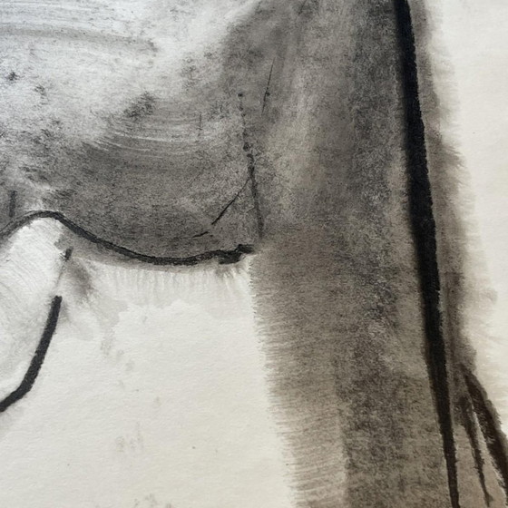 Georges (géo) De Vlamynck, Femme Nue Abstraite, Fusain Encre Craie sur Papier Mouillé – Peintures et dessins (photo 5 of 17)