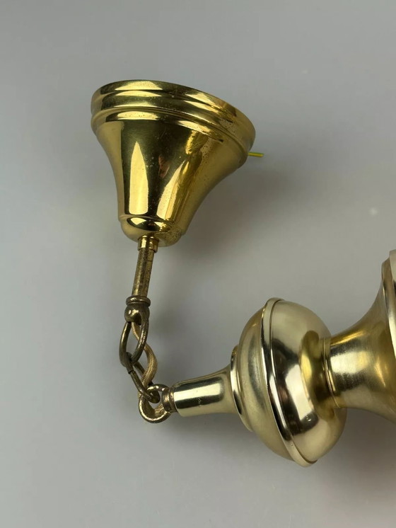 Image 1 of 60er 70er Jahre Deckenlampe Hängelampe von Glashütte Limburg Germany Space Age