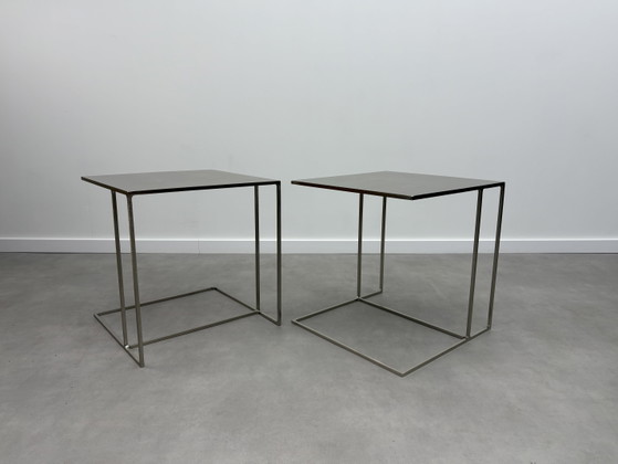 2x Tavolini Minotti Leger originali Rodolfo Dordoni anni '90 – Iron (photo 6 of 12)