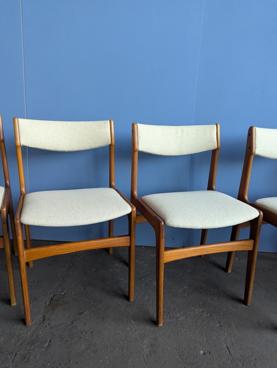Image 1 of 5 sedie da pranzo vintage in teak - Erik Buch - Danimarca