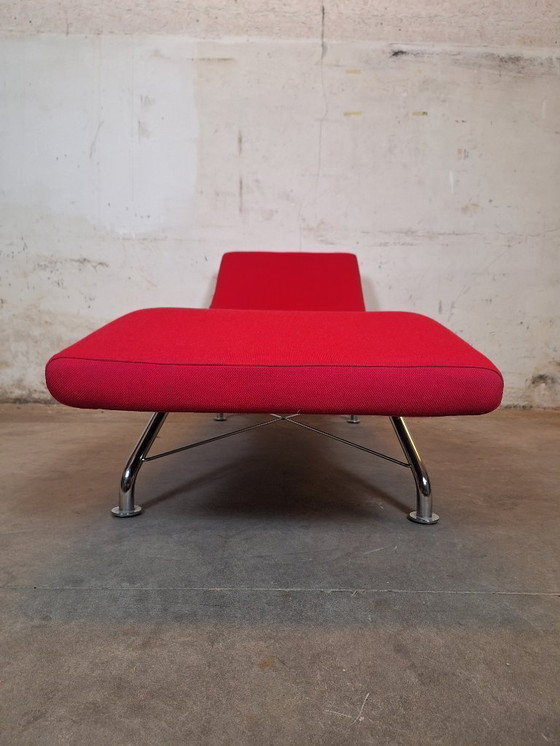 Image 1 of Chaise Longue Softline Sense in tessuto rosso