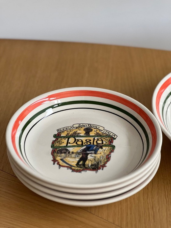 Image 1 of Vintage Italiaanse pastaborden + schaal 🍝🇮🇹