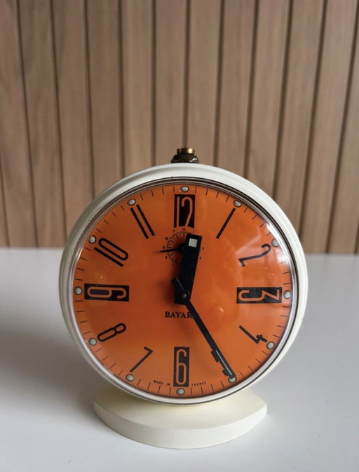 Réveil Bayard vintage – cadran orange – France
