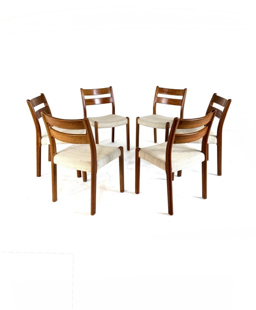 6 chaises de salle à manger danoises vintage, EMC Møbler '80