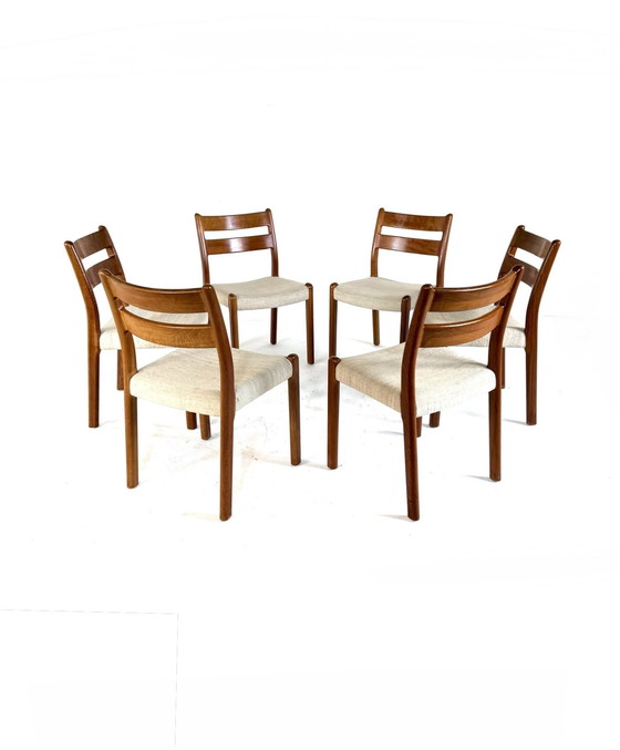 Image 1 of 6 chaises de salle à manger danoises vintage, EMC Møbler '80
