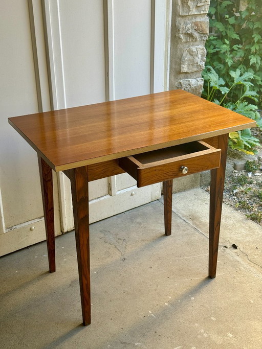 Tavolino / Scrivania piccola in laminato e legno, 1 cassetto – bureau, Metal, Plastic (photo 2 of 12)