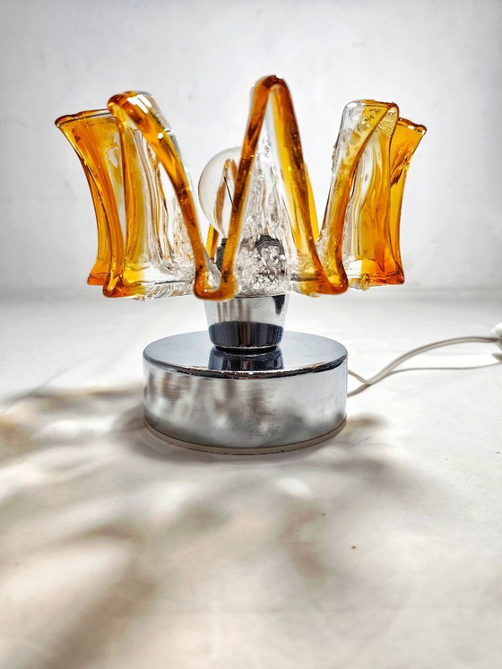 Image 1 of Glass table lamp. Italy, 1970s.