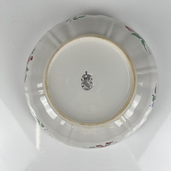 PM Salad Bowl, Réverbère Model By KG Lunéville, Rose Pattern – Crockery, Ceramic (photo 5 of 5)