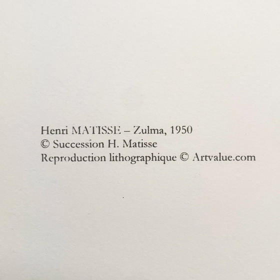 Image 1 of Henri Matisse - Zulma (1950)