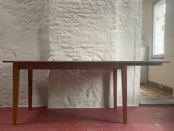 oude Franse eettafel met aanzetblad, houten penverbindingen – Wood (photo 17 of 27)