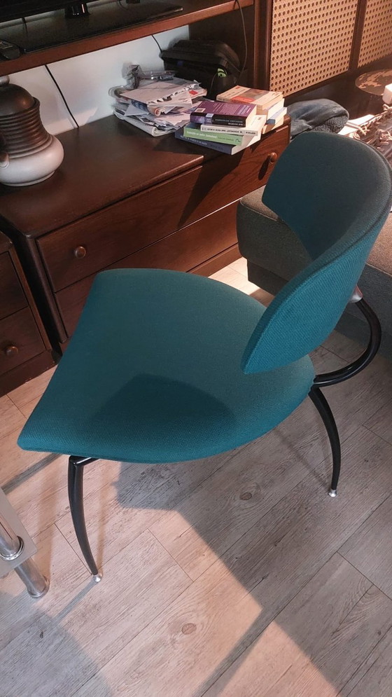 Set van 2 originele Lande designstoelen – Eetkamerstoelen, Metal, Polyester (photo 9 of 9)