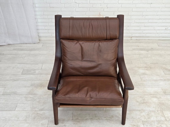 Anni '70, design danese di H.J.Wegner, poltrona schienale alto, modello GE530. – Hans Wegner, Poltrone (photo 18 of 26)