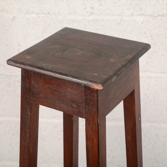 19th Century Fir Wood Tripod Plant Stand – Plant table, Klassiek (photo 9 of 11)