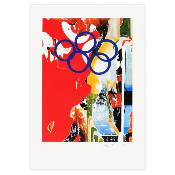Mimmo Rotella Signed Lithograph Anelli Olimpici (JO Barcelona) 1992 – Lithographs & prints, Paper (photo 4 of 5)