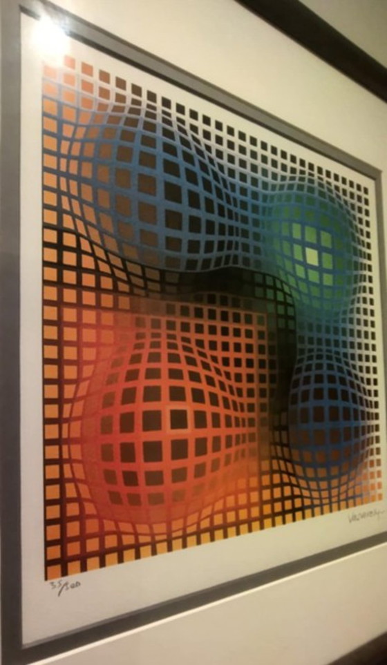 Image 1 of Vasarely - Composizione geometrica