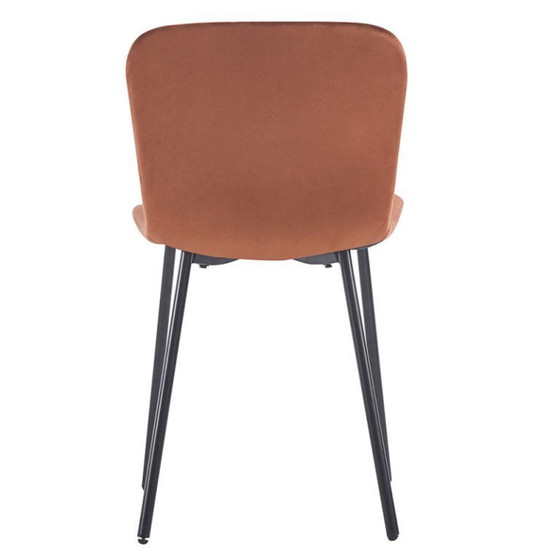 Image 1 of 2 chaises velours brun cuivre - Neuves