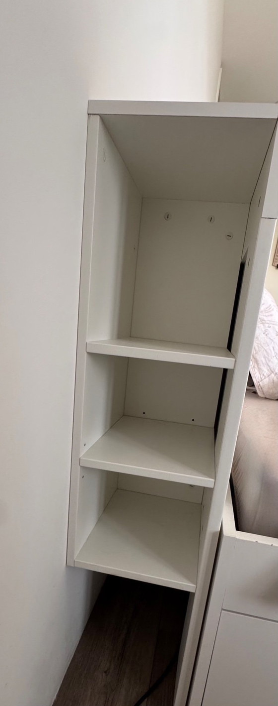 IKEA BRIMNES, Lits 2 places, Bois, Blanc, Modern (photo 4 sur 5)