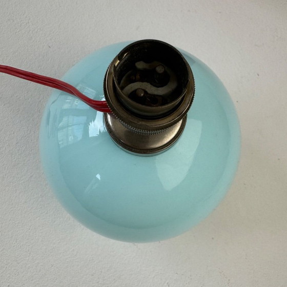 Image 1 of LAMPADA OPALINA BLU D'EPOCA