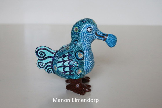 100% Sculture Dodo Fatte a Mano / Arte di Uccelli Nuove, Altro, Blu, Modern (foto 4 di 6)