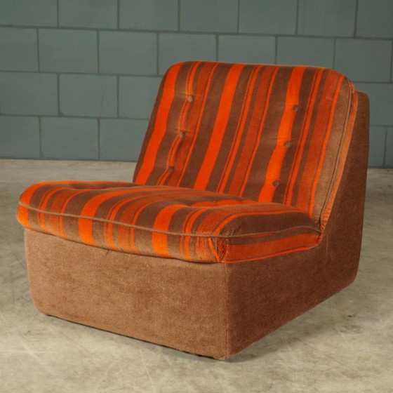 Image 1 of Midcentury modulaire zithoek/zitgroep – velours – jaren 70