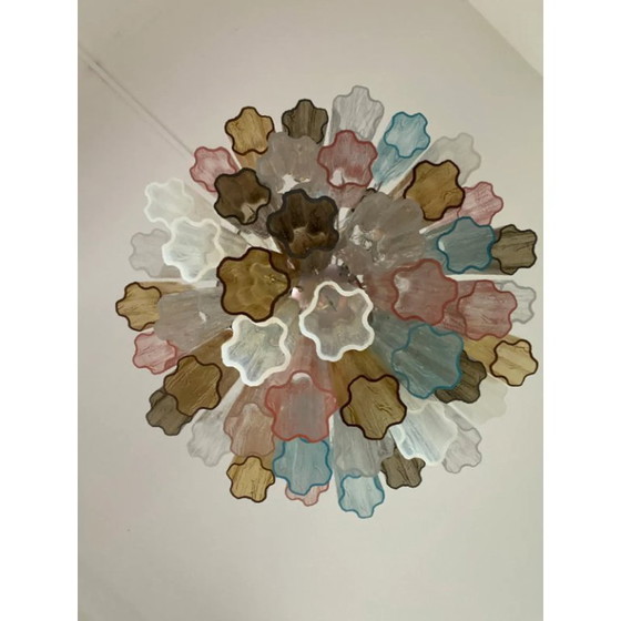 Image 1 of Lustre Spoutnik Contemporain Moderne "Tronco" en Verre de Murano Style Venini