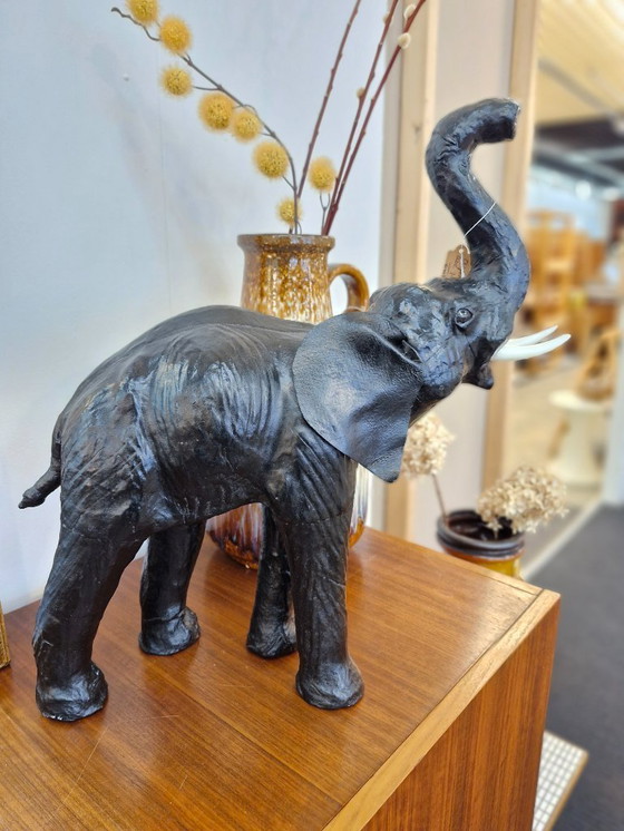 Image 1 of Vintage leather elephant 70s