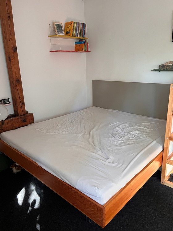 UNIDORM Douglas Fir Wooden Bed with Headboard 180x200 cm – Bartmann, Double beds (photo 6 of 6)