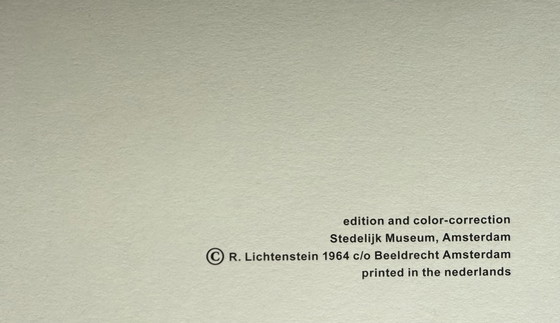 Image 1 of Roy Lichtenstein : "Triptychon, alors que j'ouvrais le feu" - Edition Stedelijk Museum Amsterdam 1964, 3 Lithographies Offset
