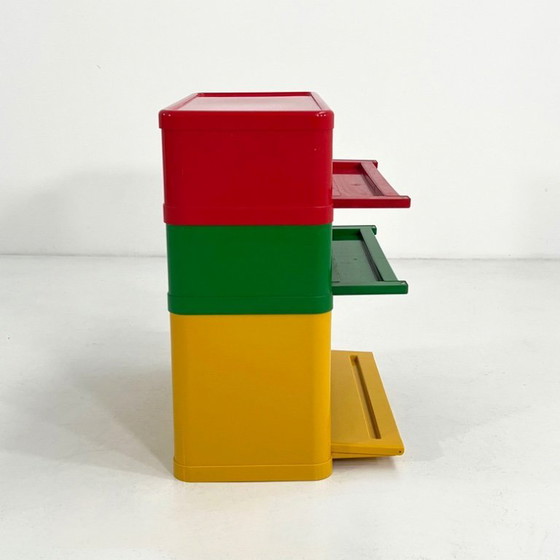 Image 1 of Cassettiera multicolore a 4 cassetti modello 4964 di Olaf Von Bohr per Kartell, anni '70